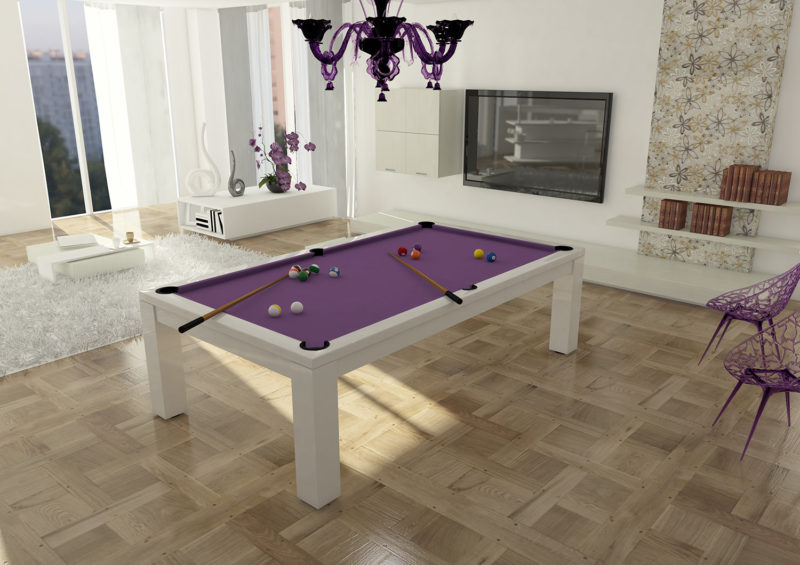 tavolo biliardo italia quattro laccato bianco pool