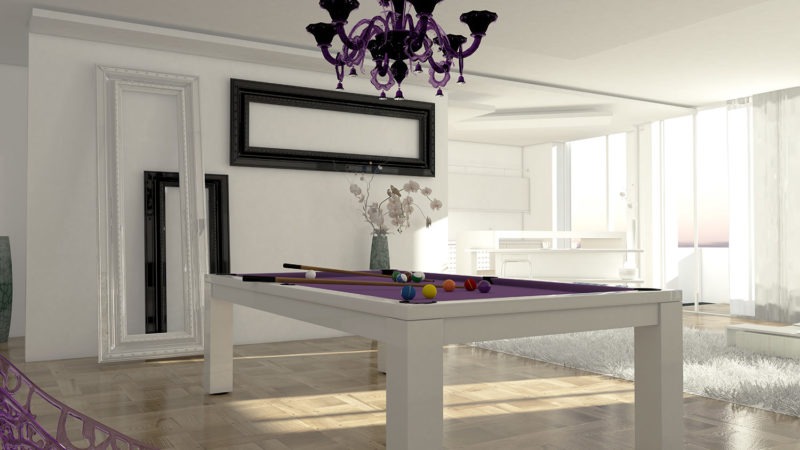 tavolo biliardo italia quattro laccato bianco snooker 10 ft